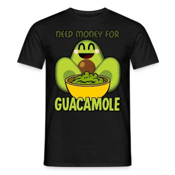 Avocat, Guacamole, Mexique, Croustilles de tortilla - T-shirt homme - noir - Devant - AI Model Male 178 light (178cm)