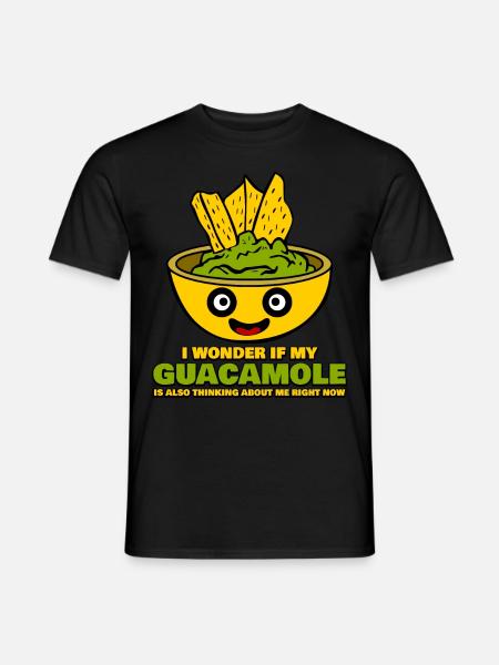 Tortilla Chips Avocado Guacamole Bowl - Men's T-Shirt - black