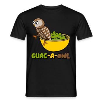 Guacamole Hibou Tortilla Chips Avocat - T-shirt homme - noir - Devant - AI Model Male 178 light (178cm)