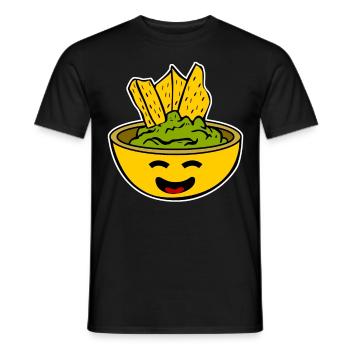 Bol de guacamole Croustilles tortilla Avocat - T-shirt homme - noir - Devant - AI Model Male 178 light (178cm)