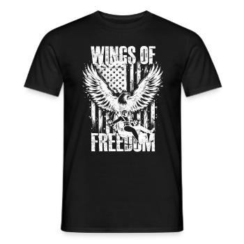 Paragliding Paraglider Gleiter Wings Of Freedom - Männer T-Shirt - Schwarz - Vorne - AI Model Male 178 light (178cm)