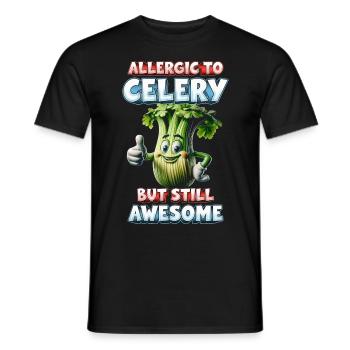 Allergie au céleri Allerigique au céleri - T-shirt homme - noir - Devant - AI Model Male 178 light (178cm)