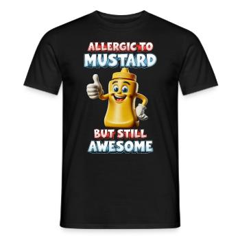 Mustard Allergy Allerigic To Mustard - Men's T-Shirt - black - Front - AI Model Male 178 light (178cm)