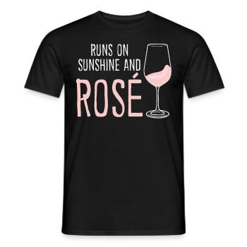 Vino Rosé Red Wine Glasses - Männer T-Shirt - Schwarz - Vorne - AI Model Male 178 light (178cm)