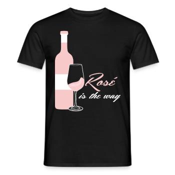 Red Wine Glasses Vino Rosé - Männer T-Shirt - Schwarz - Vorne - AI Model Male 178 light (178cm)