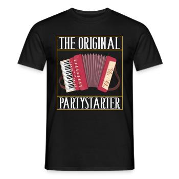 Akkordeon Instrument Akkordeonspieler - Männer T-Shirt - Schwarz - Vorne - AI Model Male 178 light (178cm)