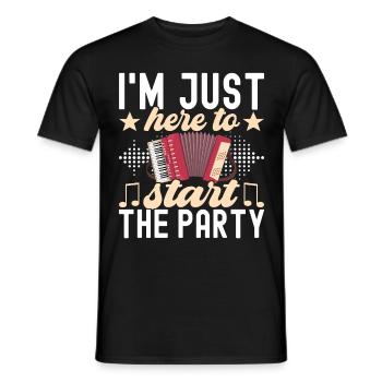 Akkordeon Instrument Akkordeonspieler - Männer T-Shirt - Schwarz - Vorne - AI Model Male 178 light (178cm)