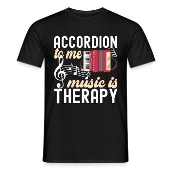 Akkordeon Instrument Akkordeonspieler - Männer T-Shirt - Schwarz - Vorne - AI Model Male 178 light (178cm)