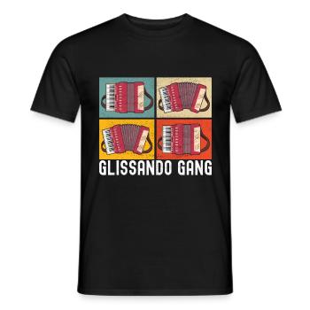 Akkordeon Instrument Akkordeonspieler - Männer T-Shirt - Schwarz - Vorne - AI Model Male 178 light (178cm)