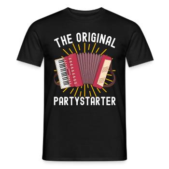 Akkordeon Instrument Akkordeonspieler - Männer T-Shirt - Schwarz - Vorne - AI Model Male 178 light (178cm)