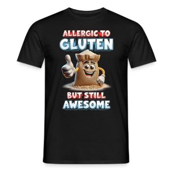 Allergie au gluten Intolérance au gluten - T-shirt homme - noir - Devant - AI Model Male 178 light (178cm)