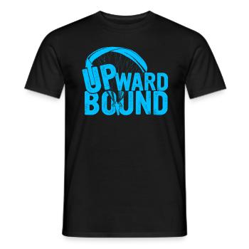 Paragliding Paraglider Glider Upward Bound - Men's T-Shirt - black - Front - AI Model Male 178 light (178cm)