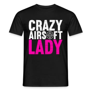 Airsoft Gun Airsoft Hobby - Men's T-Shirt - black - Front - AI Model Male 178 light (178cm)