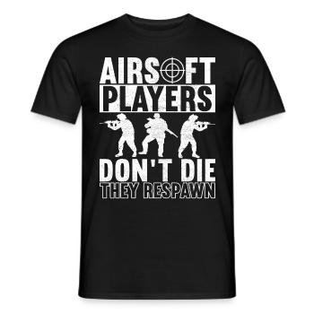 Airsoft Gun Airsoft Hobby - Men's T-Shirt - black - Front - AI Model Male 178 light (178cm)