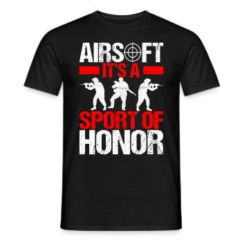 Airsoft Gun Airsoft Hobby - Men's T-Shirt - black - Front - AI Model Male 178 light (178cm)