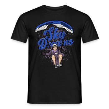 Paragliding Paraglider Gleiter Sky Dreams - Männer T-Shirt - Schwarz - Vorne - AI Model Male 178 light (178cm)