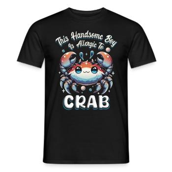 Allergie au cancer Allergique au crabe - T-shirt homme - noir - Devant - AI Model Male 178 light (178cm)