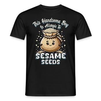 Capsule Fruit Allergy Allergic To Seeds - Men's T-Shirt - black - Front - AI Model Male 178 light (178cm)