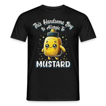 Mustard Allergy Allergic To Mustard - Men's T-Shirt - black - Front - AI Model Male 178 light (178cm)