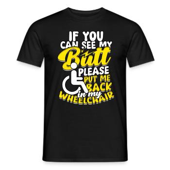 Wheelchair users, wheelchair users - Men's T-Shirt - black - Front - AI Model Male 178 light (178cm)