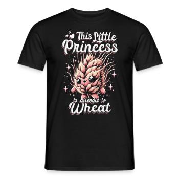 Wheat allergy - Men's T-Shirt - black - Front - AI Model Male 178 light (178cm)