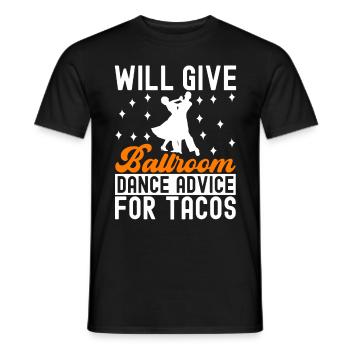 Ballroom Dance Ballroom Dancers Ballroom Dancers - Men's T-Shirt - black - Front - AI Model Male 178 light (178cm)