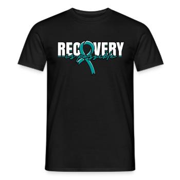 detoxification withdrawal addictive recovery is possible - Men's T-Shirt - black - Front - AI Model Male 178 light (178cm)
