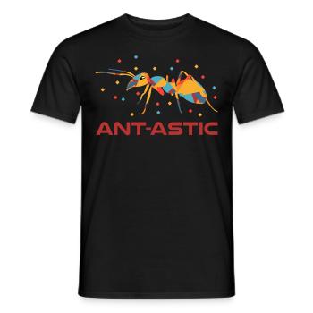 Ant Ants - Men's T-Shirt - black - Front - AI Model Male 178 light (178cm)