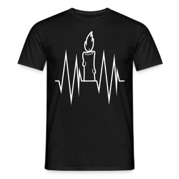 Candlemaking Candles Candle - Men's T-Shirt - black - Front - AI Model Male 178 light (178cm)