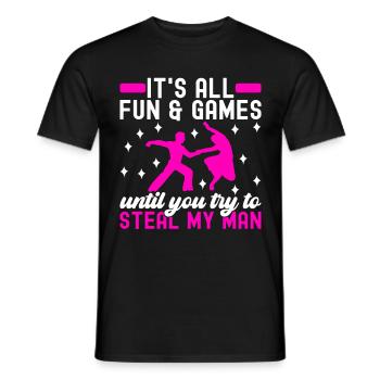 Ballroom Dance Ballroom Dancers Ballroom Dancers - Men's T-Shirt - black - Front - AI Model Male 178 light (178cm)