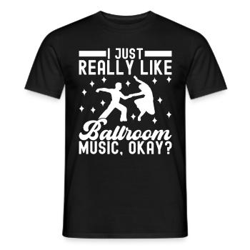 Ballroom Dance Ballroom Dancers Ballroom Dancers - Men's T-Shirt - black - Front - AI Model Male 178 light (178cm)