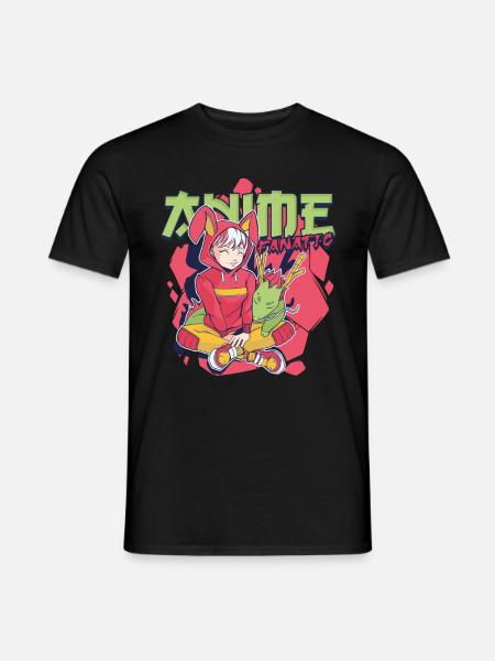 Anime Fanatic - Männer T-Shirt - Schwarz