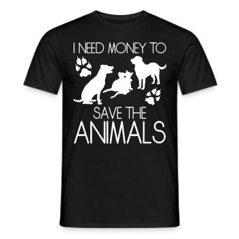 Animal rights protection vegans - Men's T-Shirt - black - Front - AI Model Male 178 light (178cm)