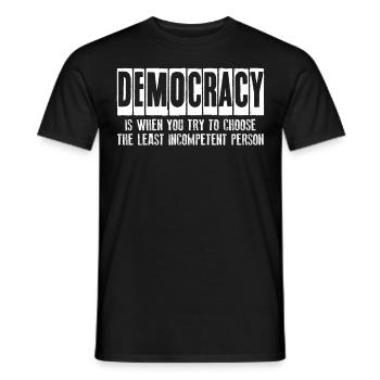 Democrat Democratic Elections Democracy - Men's T-Shirt - black - Front - AI Model Male 178 light (178cm)