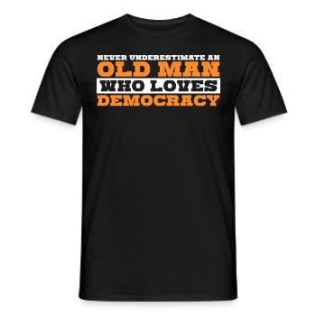 Démocratique, Démocrate, Élections, Démocratie - T-shirt homme - noir - Devant - AI Model Male 178 light (178cm)