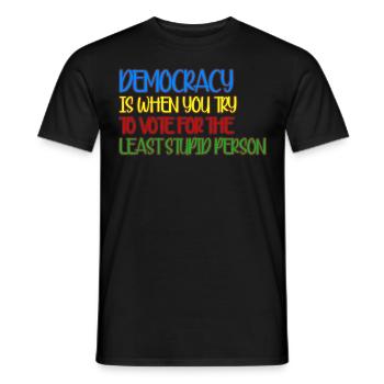 Elections Democracy Democratic - Men's T-Shirt - black - Front - AI Model Male 178 light (178cm)
