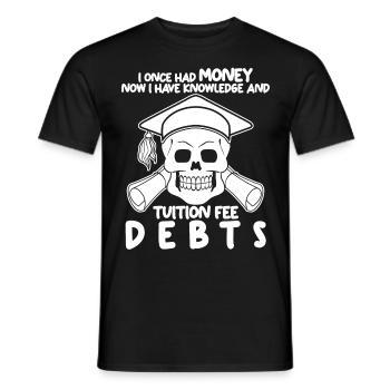 Students Tuition Fee Semester Fee - Men's T-Shirt - black - Front - AI Model Male 178 light (178cm)