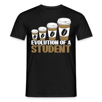 Students Coffee Student - Männer T-Shirt - Schwarz - Vorne - AI Model Male 178 light (178cm)