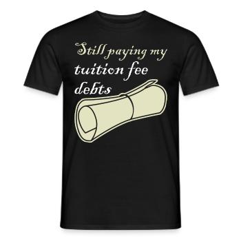Tuition Fee College Student - Men's T-Shirt - black - Front - AI Model Male 178 light (178cm)
