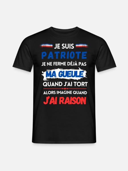 JE SUIS PATRIOTE ... - T-shirt homme - noir