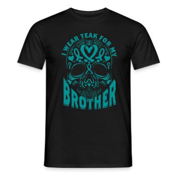 Addicted Je Porte du Teck Pour Mon Frère - T-shirt homme - noir - Devant - AI Model Male 178 light (178cm)