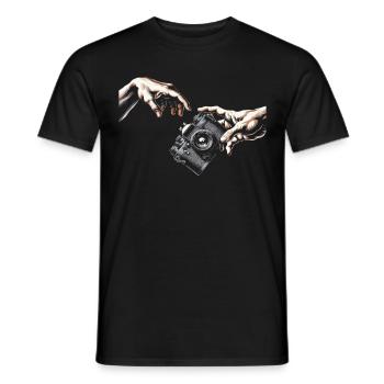 Photographer Photography Photographer - Men's T-Shirt - black - Front - AI Model Male 178 light (178cm)