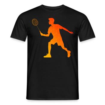 Badminton players men badminton badminton - Men's T-Shirt - black - Front - AI Model Male 178 light (178cm)
