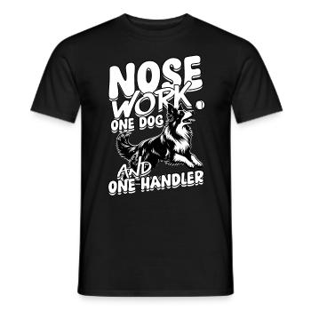 Flyball Border Collie Nose Work - Men's T-Shirt - black - Front - AI Model Male 178 light (178cm)