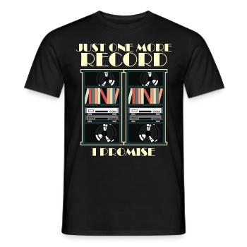 Vinyl Shelf Record Player Disk Jockey - Männer T-Shirt - Schwarz - Vorne - AI Model Male 178 light (178cm)