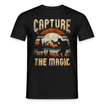 Photographer Photography Photographers Capture The Magic - Men's T-Shirt - black - Front - AI Model Male 178 light (178cm)