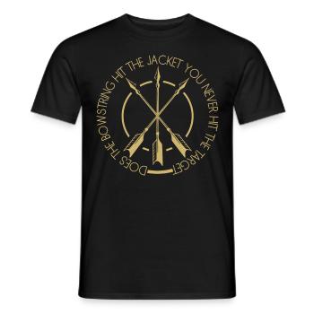 Compound Bow Archery Long Bow Archer - Men's T-Shirt - black - Front - AI Model Male 178 light (178cm)
