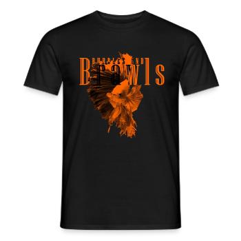 Bulles De Poisson Betta Et Bagarres - T-shirt homme - noir - Devant - AI Model Male 178 light (178cm)