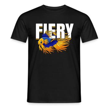 Kampffisch Siamesische Kampffische Fiery Fury - Männer T-Shirt - Schwarz - Vorne - AI Model Male 178 light (178cm)