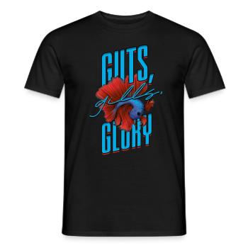 Poisson Betta Betta Guts Gills Glory - T-shirt homme - noir - Devant - AI Model Male 178 light (178cm)
